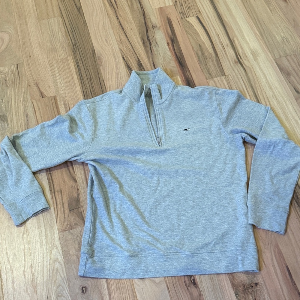 Vineyard Vines Light Gray Zip-Up Sweater